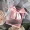 Rectangle Organza Drawstring Bags, Bowknot Gift Storage Pouches, Pink, 12x9cm