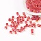 Eco-Friendly Poly Styrene Acrylic Beads, AB color, Cube, Indian Red, 4x4mm, Hole: 1mm, about 8000pcs/500g