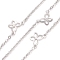 Tarnish Resistant 304 Stainless Steel Butterfly Link Cable Chains, Soldered, with Spool, Stainless Steel Color, 3x2x0.5mm