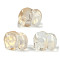Spray Painted Glass Beads, Elephant, Light Goldenrod Yellow, 11x14x9.5mm, Hole: 1.2mm