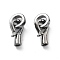 Brass Fold Over Clasps, Cadmium Free & Nickel Free & Lead Free, Hook, Gunmetal, 15.5x7.5x4.5mm