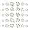 Iron Wire Pendants Set, with Mixed Silver Polishing Cloth, Platinum, 30Pcs/Bag