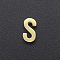 201 Stainless Steel Charms, for Simple Necklaces Making, Laser Cut, Letter, Golden, Letter.S, 8.5x4.5x3mm, Hole: 1.8mm