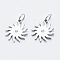 Eco-Friendly 316 Surgical Stainless Steel Micro Pave Cubic Zirconia Charms, Long-Lasting Plated, Flower, Stainless Steel Color, 13.5x12x1.5mm, Hole: 3.5mm