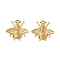 304 Stainless Steel Pendants, Ion Plating(IP), Insect Charms, Real 18K Gold Plated, 18.5x19x2mm, Hole: 1.8mm
