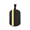304 Stainless Steel Pendants, Rectangle Charm, Black & Golden, 41x23x2mm, Hole: 9x4.5mm
