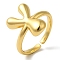 Initials Brass Open Cuff Ring for Women, Cadmium Free & Nickel Free & Lead Free, Letter Y, 16.5x12.5mm, Adjustable