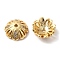 Brass Micro Pave Cubic Zirconia Bead Cap, Multi-Petal, Real 18K Gold Plated, Cadmium Free & Nickel Free & Lead Free, 11x4mm, Hole: 1.4mm