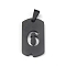 Ion Plating(IP) 304 Stainless Steel Pendants, Manual Polishing, Rectangle with Number, Golden, Num.6, 27.5x14.5x1.5mm, Hole: 3.5mm