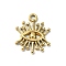 Ion Plating(IP) 304 Stainless Steel Pendants, Real 18K Gold Plated, Eye, 18x14x1.5mm, Hole: 1.8mm