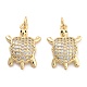 Подвески из латуни с прозрачным фианитом KK-U009-12E-G-1