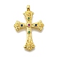 Латунные микро проложить кубического циркония подвески KK-D339-06G-1