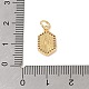 Латунные микропаве прозрачные подвески с фианитом KK-E111-31H-G-3