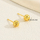 Модные круглые серьги-гвоздики из латуни OK7509-5