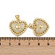 Латунные микропаве прозрачные подвески с фианитом ZIRC-I367-13G-06-3