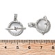 Кубический цирконий из латуни со стеклянными подвесками KK-Z103-01P-3