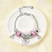 Сплав эмаль европейские бусины браслеты с подвесками BJEW-F495-22P
