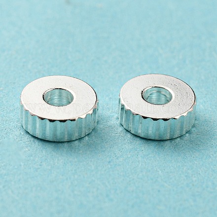 201 рифленые бусины из нержавеющей стали STAS-A057-02A-S-1