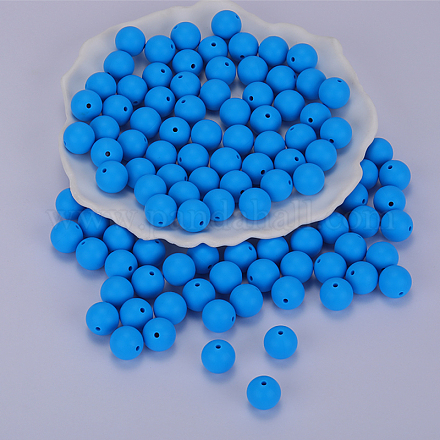 Круглые силиконовые фокусные бусины SI-JX0046A-132-1