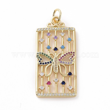 Латунные подвески из микро-паве KK-E068-VF026-1