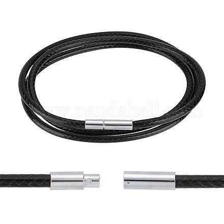 Плетеные круглые шнуры из вощеного полиэстера FIND-WH0136-59B-02-1