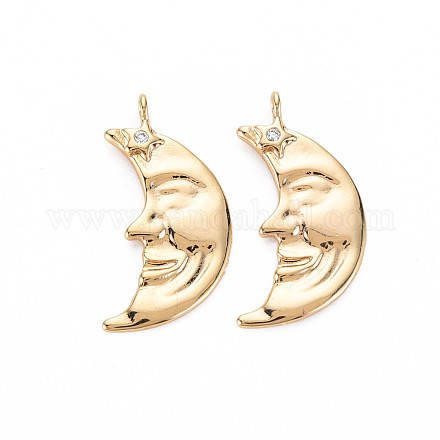 Латунные микропаве прозрачные подвески с фианитом KK-S364-033-1