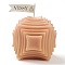 Cube Shaped Aromatherapy Smokeless Candles, with Box, for Wedding, Party, Votives, Oil Burners and Christmas Decorations, Light Salmon, 7.9x7.9x7.4cm