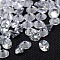 Cubic Zirconia Cabochons, Grade A, Faceted, Diamond, Clear, 10x5.5~6mm