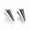 Tarnish Resistant 304 Stainless Steel Pendants, Spike/Cone, Stainless Steel Color, 13.5x7mm, Hole: 2mm