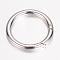 Alloy Spring Gate Rings, O Rings Findings, Spring Gate O Rings, Platinum, 44x5mm, Inner Diameter: 34mm