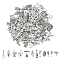 120Pcs 12 Styles Tibetan Style Alloy Pendants, Wine, Mixed Shapes, Antique Silver, 16.5~28x6.5~22x1.5~4mm, Hole: 1.4~3mm, 10pcs/style