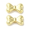 Rack Plating Alloy Beads, Cadmium Free & Nickel Free & Lead Free, Bowknot, Golden, 10.5x18x4.5mm, Hole: 1.6mm