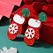 Festive Christmas Acrylic Stud Earrings for Holiday Season Celebration, Gloves, Platinum