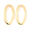 Brass Linking Rings, Cadmium Free & Nickel Free & Lead Free, Curved Oval Connector, Real 18K Gold Plated, 29x13x1mm, Inner Diameter: 24x8mm