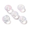 Transparent Glass Beads, Round, Azure, 15.5x12mm, Hole: 1.8mm