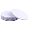 Flat Round Double Sided Self Adhesive Hook and Loop Tapes, Magic Tapes with Nylon and Polyester, White, 50mm, 10 pairs/set