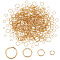 400Pcs 4 Styles 304 Stainless Steel Open Jump Rings, Metal Connectors for DIY Jewelry Crafting and Keychain Accessories, Real 18K Gold Plated, 18~22 Gauge, 4~10x0.6~1mm, Inner Diameter: 3~6.4mm, 100pcs/style
