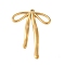 Ion Plating(IP) 304 Stainless Steel Pendants, Bowknot Charm, Real 18K Gold Plated, 42x28x2mm, Hole: 1.2mm