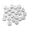 Non-Tarnish 304 Stainless Steel Charms, Laser Cut, Stamping Blank Tag, Flat Round, Stainless Steel Color, 6x0.3mm, Hole: 1mm