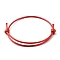 Korean Waxed Polyester Cord Bracelet Making, Dark Red, Adjustable Diameter: 40~70mm