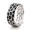 304 Stainless Steel Enamel Open Cuff Rings for Women, Stainless Steel Color, 7mm, Inner Diameter: Adjustable
