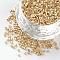 Electroplate Cylinder Seed Beads, Uniform Size, Metallic Colours, BurlyWood, 1~1.5x1.5~2mm, Hole: 0.5mm, about 50g/bag, about 5000pcs/bag