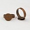 Brass Pad Ring Bases, Lead Free, Cadmium Free and Nickel Free, Adjustable, Red Copper Color, about 3~4.5mm wide, 18mm inner diameter, Tray: 12mm in diameter