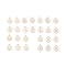 Initial Letter A~Z Alphabet Enamel Charms, Flat Round Disc Double Sided Charms, Golden Plated Enamelled Sequins Alloy Charms, White, 14x12x2mm, Hole: 1.5mm, 26pcs/set