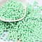 Baking Paint Glass Seed Beads, Round, Pale Green, 4x3mm, Hole: 1.2mm, about 7650pcs/pound
