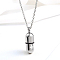 Non-Tarnish Medical Theme Pill Shape Stainless Steel Pendant Necklaces with Cable Chains, Stainless Steel Color, no size