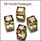 K9 Glass, Imitation Austrian Crystal Beads, Grade AAA, Faceted, Cube, Gold, 4x4x4mm(size within the error range of 0.5~1mm), Hole: 0.7~0.9mm