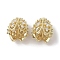 Brass Micro Pave Clear Cubic Zirconia Bead Caps, Cadmium Free & Nickel Free & Lead Free, Flower, Real 18K Gold Plated, 13.5x13mm, Hole: 1mm