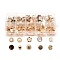1-Hole Plastic Buttons, with Imitation Pearl & Resin, Garment Accessories, Gold, 10~12.5x7~12.5mm, Hole: 2~3mm, 100pcs/set