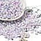 Baking Paint Glass Seed Beads, Round Hole, Teardrop, Violet, 5~5.5x4~5x3~3.5mm, Hole: 1.2mm, about 2500pcs/pound